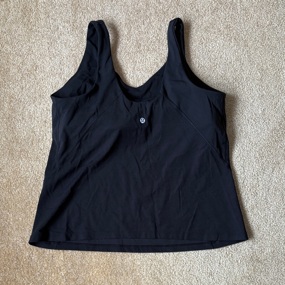 lululemon athletica Classic Black tank top size 18 built in bra Camisole - Picture 2 of 5